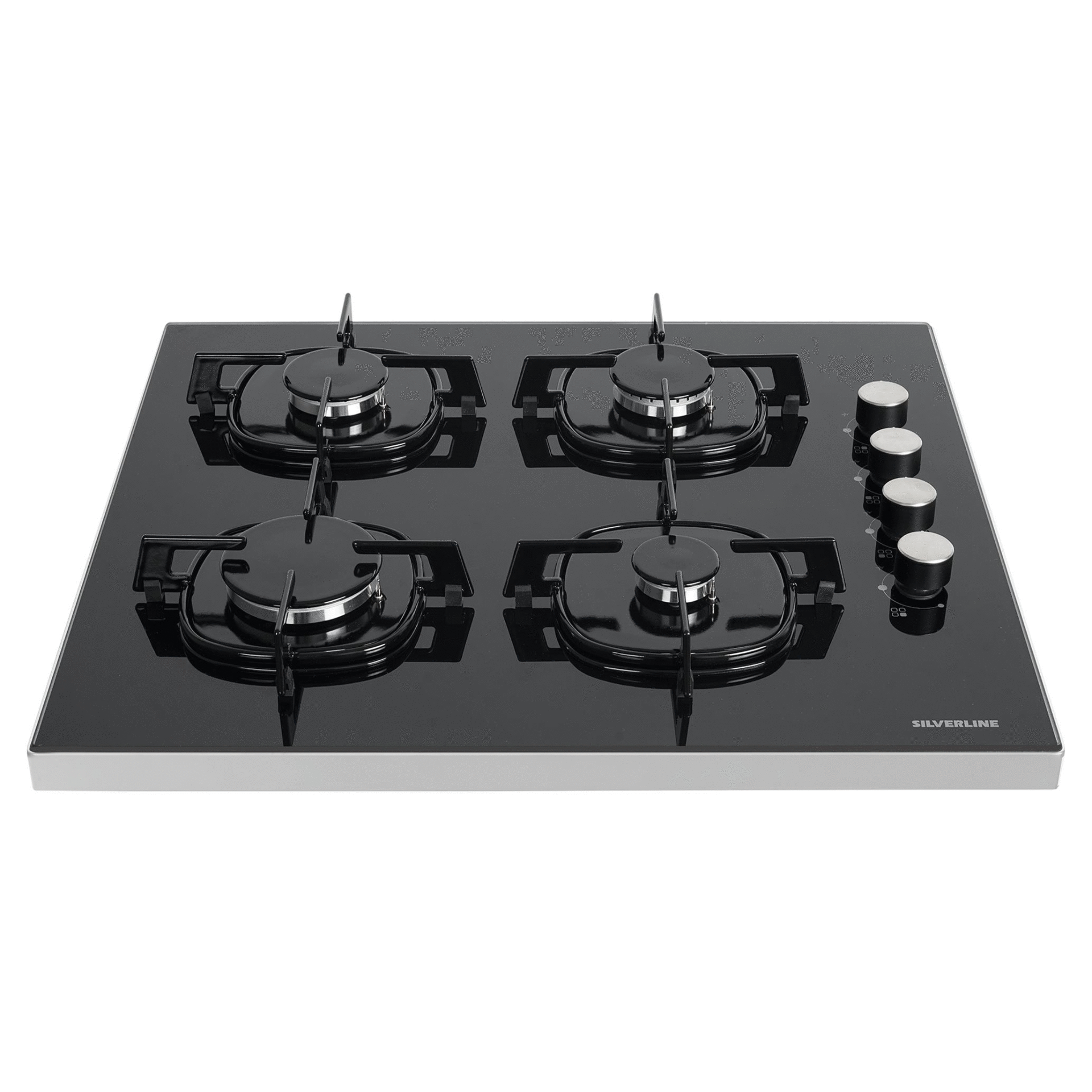 SİLVERLİNE SLV-FS5425B01 OCAK 4 GÖZÜ GAZLI YAN DÜĞ SİYAH