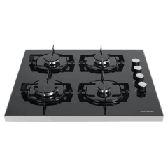 SİLVERLİNE SLV-FS5425B01 OCAK 4 GÖZÜ GAZLI YAN DÜĞ SİYAH