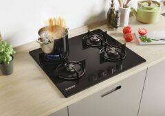 HOOVER ANKASTRE OCAK 60 CM SİYAH CAM EMAYE 4 GAZ