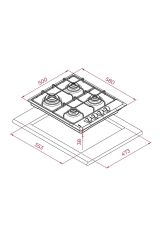 TEKA HLX 640 KBC0E BK (E5) Gazlı Ocak