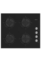 TECNA ANKASTRE OCAK SİYAH CAM 60 CM 4 GÖZLÜ