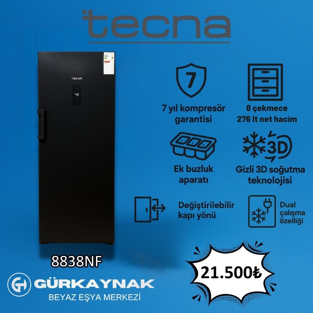 8 Çekmeceli Derin Dondurucu Siyah Kurban Bayramı Kampanyası